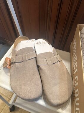 Project Cloud Brooklyn Dusty Grey Suede Clog - Size 12